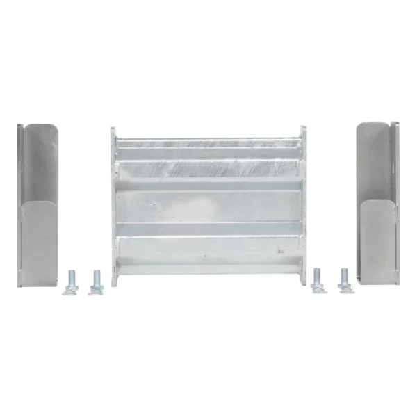 Galvanized Steel 2 Ribbed Drop In Style Guard Rail 12 In. Length Gray