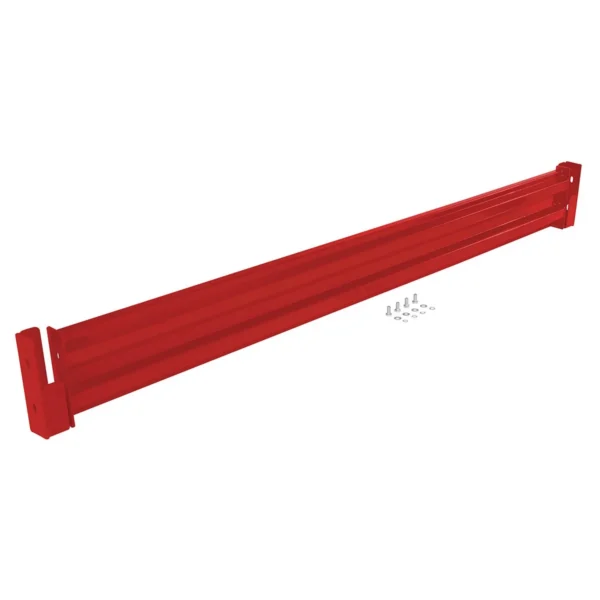 Steel 2 Ribbed Drop In Style Guard Rail 113.875 In. Length Red