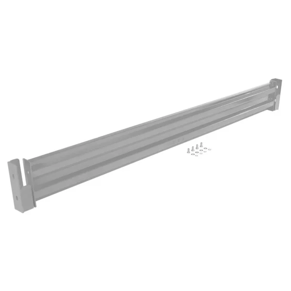 Steel 2 Ribbed Drop In Style Guard Rail 113.875 In. Length Silver