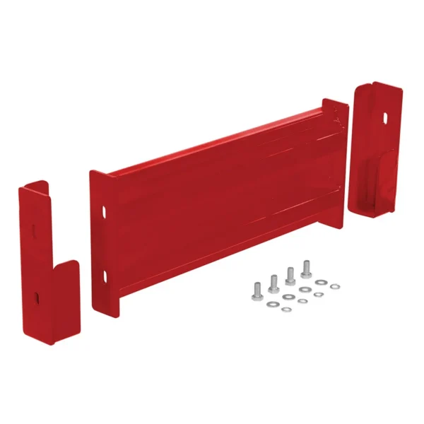 Steel 2 Ribbed Drop In Style Guard Rail 24 In. Length Red