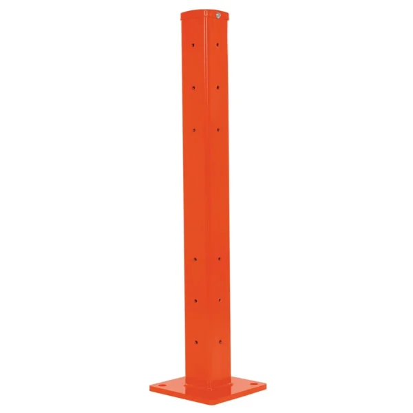 Steel Rigid Tube Post Drop In Style 42 In. For 2 Ribbed Drop In Style Guard Rails Orange