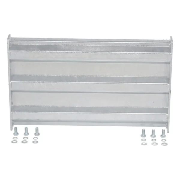 Galvanized Steel 3 Ribbed Bolt On Style Guard Rail 24 In. Length Gray
