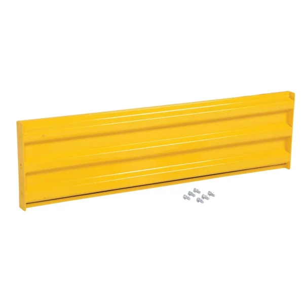 Steel 3 Ribbed Bolt On Style Guard Rail 53.875 In. Length Yellow