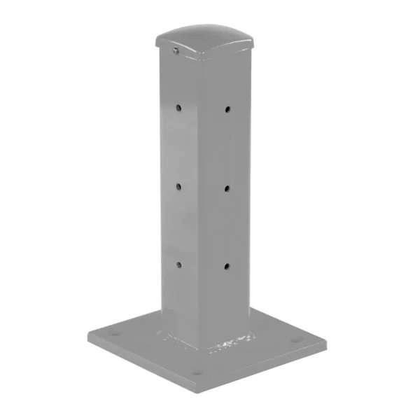 Steel Rigid Tube Post Bolt On Style 18 In. For 3 Ribbed Bolt On Style Guard Rails Silver Lining