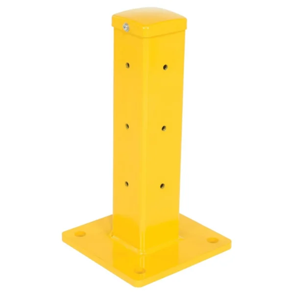 Steel Rigid Tube Post Bolt On Style 18 In. For 3 Ribbed Bolt On Style Guard Rails Yellow