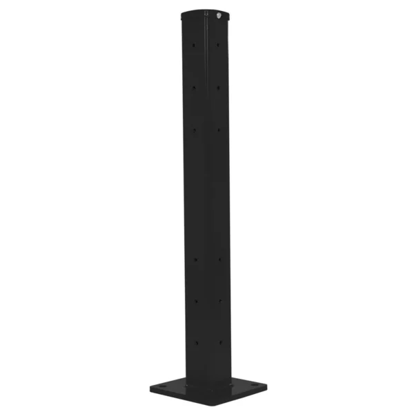 Steel Rigid Tube Post Bolt On Style 42 In. For 3 Ribbed Bolt On Style Guard Rails Black