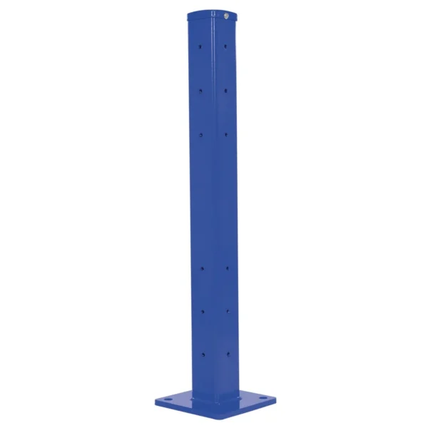 Steel Rigid Tube Post Bolt On Style 3-1/24 In. For 3 Ribbed Bolt On Style Guard Rails Blue