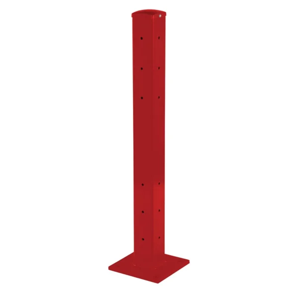 Rigid Tube Post Bolt On Style 3-1/24 In. For 3 Ribbed Bolt On Style Guard Rails Red