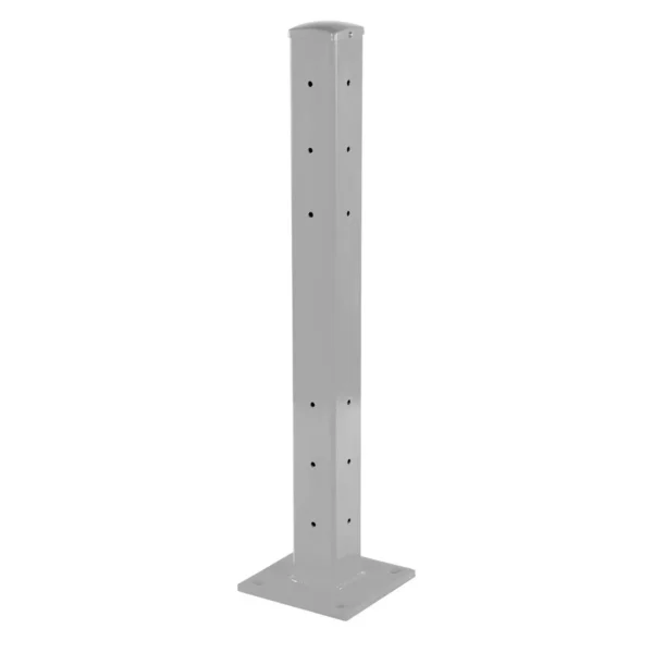Steel Rigid Tube Post Bolt On Style 3-1/24 In. For 3 Ribbed Bolt On Style Guard Rails Silver Lining