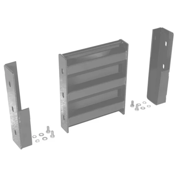 Steel 3 Ribbed Drop In Style Guard Rail 12 In. Length Gray Semi Gloss