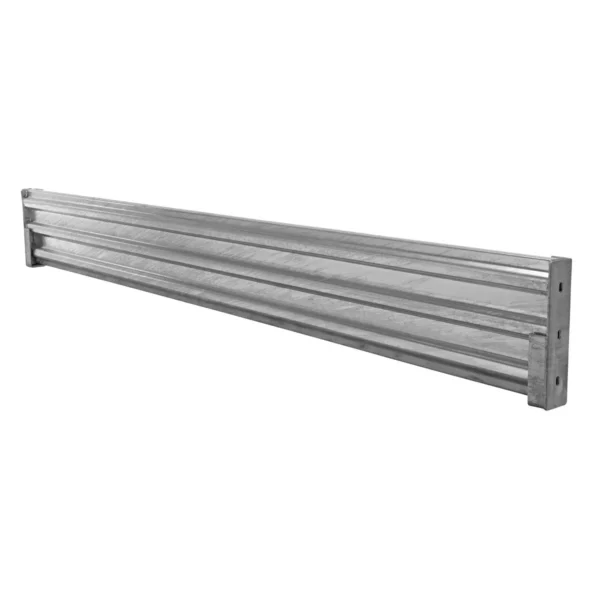 Galvanized Steel 3 Ribbed Drop In Style Guard Rail 113.875 In. Length Gray