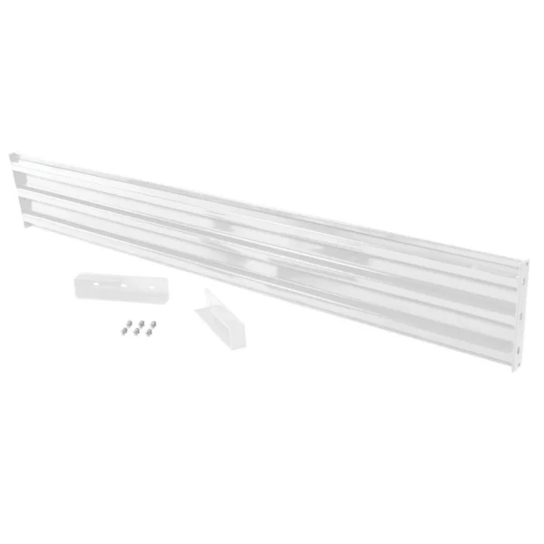 Steel 3 Ribbed Drop In Style Guard Rail 113.875 In. Length White