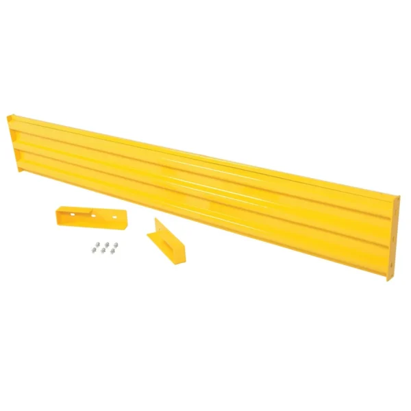 Steel 3 Ribbed Drop In Style Guard Rail 113.875 In. Length Yellow