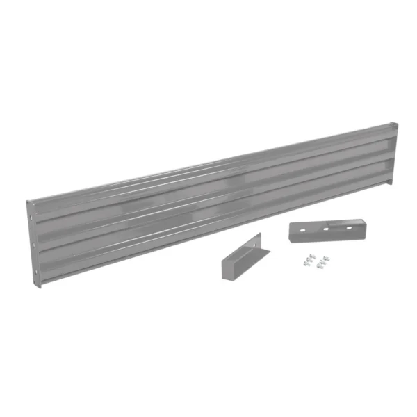 Steel 3 Ribbed Drop In Style Guard Rail 101.875 In. Length Gray Semi Gloss
