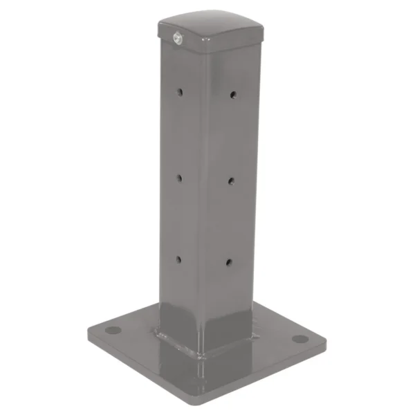 Steel Rigid Tube Post Drop In 18 In. For 3 Ribbed Drop In Style Guard Rails Gray Semi Gloss