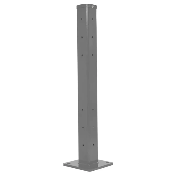 Steel Rigid Tube Post Drop In 42 In. For 3 Ribbed Drop In Style Guard Rails Gray Semi Gloss
