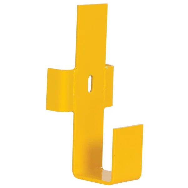Steel Center Post Mounting Bracket For Drop In Guard Rail System Yellow