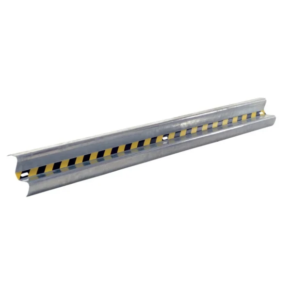 Galvanized Steel Straight Guard Rail 112 In. Length Gray