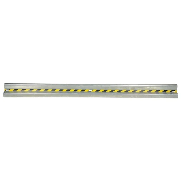Galvanized Steel Straight Guard Rail 124 In. Length Gray