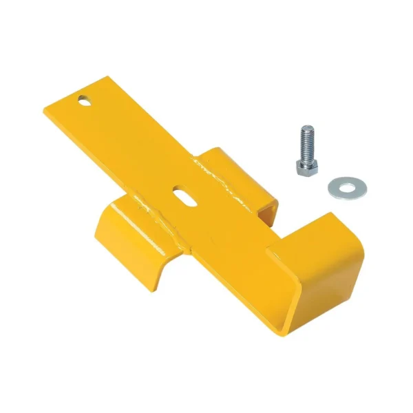 Steel Center Support Bracket For 113.875 In. To 124 In. Drop In Guard Rail Yellow