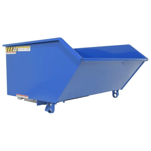 Steel High Strength Low Profile Hopper 1 Cubic Yard 6000 Lb. Capacity Blue