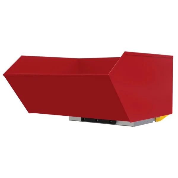 Steel Light Duty Bump & Dump Hopper 1 Cubic Yard 2,000 Lb. Capacity Blue Soda Red