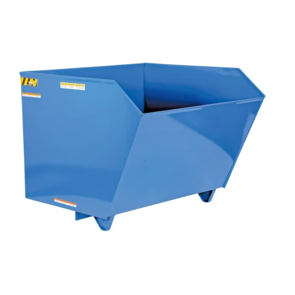 Steel Light Duty Low Profile Self Dumping Hopper 1-1/2 Cubic Yard 2000 Lb. Capacity Blue