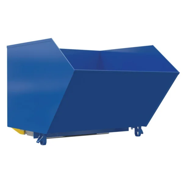 Steel Medium Duty Bump & Dump Hopper 1-1/2 Cubic Yard 4,000 Lb. Capacity Blue