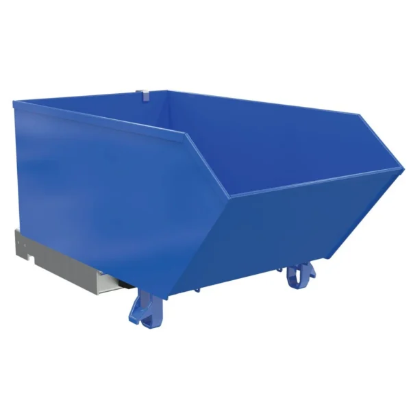 Steel Light Duty Low Profile Self Dumping Hopper 1/3 Cubic Yard 2000 Lb. Capacity Blue
