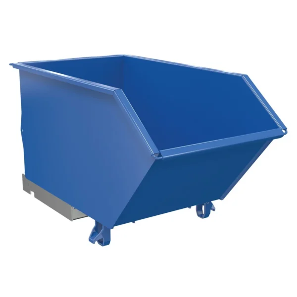 Steel High Strength Low Profile Hopper 1/2 Cubic Yard 6000 Lb. Capacity Blue