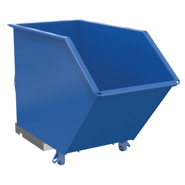 Steel High Strength Low Profile Hopper 3/4 Cubic Yard 6000 Lb. Capacity Blue