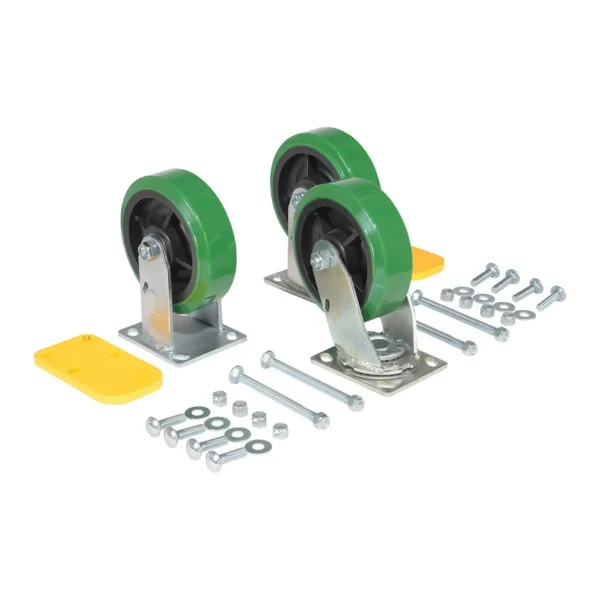 Polyurethane Caster Kit 6 In. x 2 In. 2,700 Lb. Capacity Green