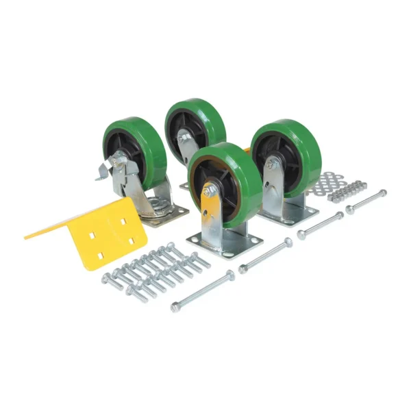 Polyurethane Caster Kit 6 In. x 2 In. 3,600 Lb. Capacity Green