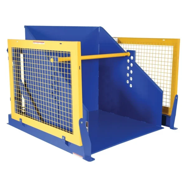 Steel Electric Hydraulic Box Dumper 36 In. Dump Height 4,000 Lb. Capacity Blue