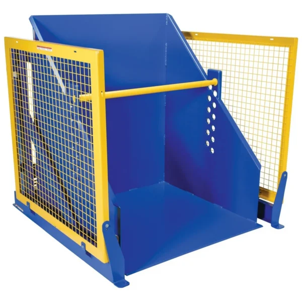 Steel Electric Hydraulic Box Dumper 48 In. Dump Height 4,000 Lb. Capacity Blue