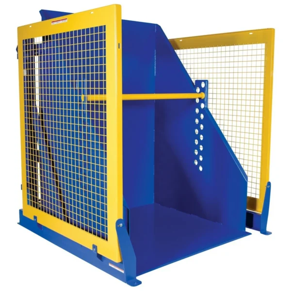Steel Electric Hydraulic Box Dumper 60 In. Dump Height 4,000 Lb. Capacity Blue