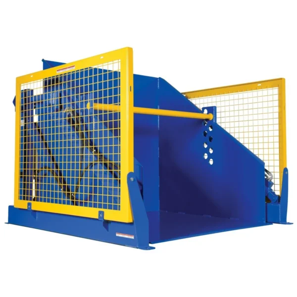 Steel Electric Hydraulic Box Dumper 36 In. Dump Height 6,000 Lb. Capacity Blue