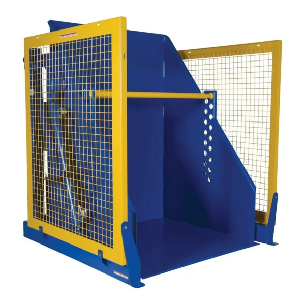 Steel Electric Hydraulic Box Dumper 48 In. Dump Height 6,000 Lb. Capacity Blue