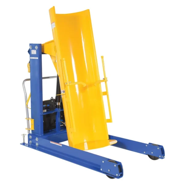 Steel Portable Hydraulic Drum Dumper 48 In. Dump Height 1,000 Lb. Capacity Blue/Yellow
