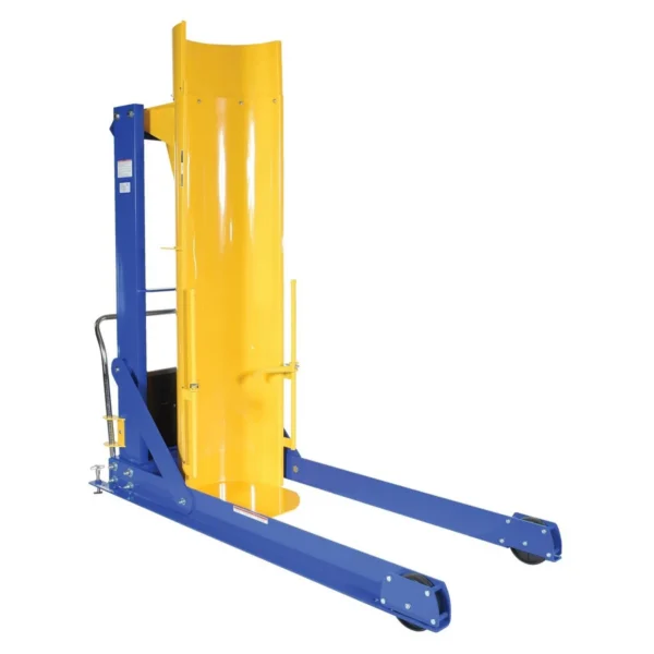 Steel Portable Hydraulic Drum Dumper 60 In. Dump Height 1,000 Lb. Capacity Blue/Yellow
