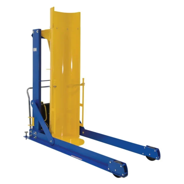 Steel Portable Hydraulic Drum Dumper 72 In. Dump Height 1,000 Lb. Capacity Blue/Yellow