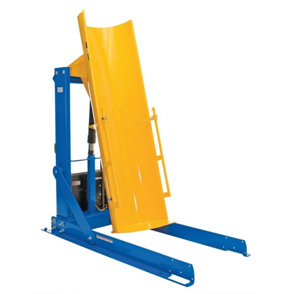 Steel Stationary Hydraulic Drum Dumper 72 In. Dump Height 1,000 Lb. Capacity Blue/Yellow