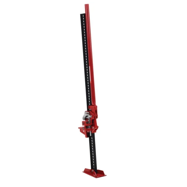 Cast Iron Heavy Duty Ratchet Farm Jack 42 In. Raised Height 7,000 Lb. Capacity Red