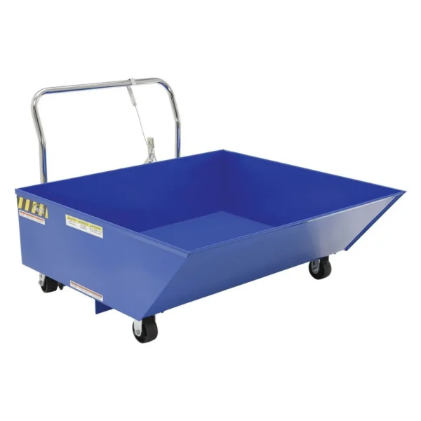 Steel Low Profile Parts Hopper 1/2 Cubic Yd. 2000 Lb. Capacity Blue