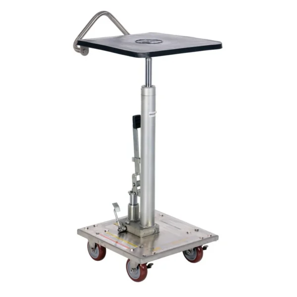 Partially Stainless Steel Hydraulic Post Table 16 In. x 16 In. 200 Lb. Capacity Silver