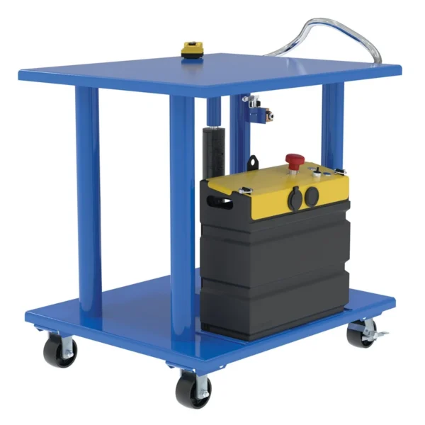 Steel DC Powered Hydraulic Post Table 30 In. x 36 In. 2,000 Lb. Capacity Blue