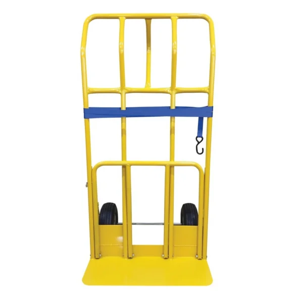 Steel Hand Truck Wide Load Pneumatic Wheels 600 Lb. Capacity Yellow