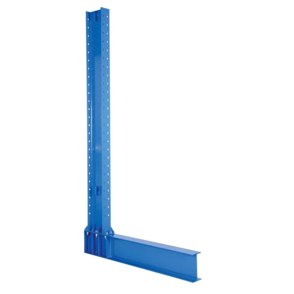 Steel Single Sided Cantilever Upright with 42 In. and 48 In. Arms 12 Ft. 13,900 Lb. Capacity Blue