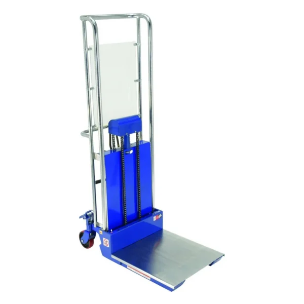 Steel Portable Air Foot Pump Hetti-Lift 41 In. x 69 In. 880 Lb. Capacity Blue
