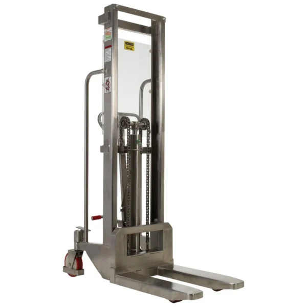 Stainless Steel Portable Hand Pump Hefti-Lift 48 In. x 74 In. 800 Lb. Capacity Silver